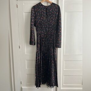 Vince Pomegranate Pleated Dress